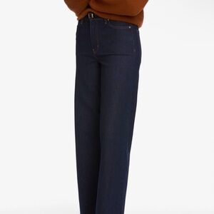 FRAME Le Slim Palazzo Jeans Size 28 NWT Rinse Wash Wide Leg 31” Inseam $298